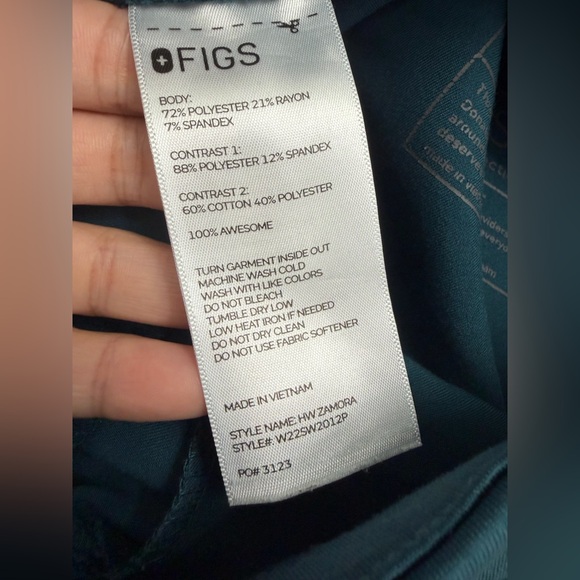 FIGS High Waisted Zamora Jogger Scrub Pant LIMITED EDITION Caribbean Blue Sz M/P - Picture 11 of 12